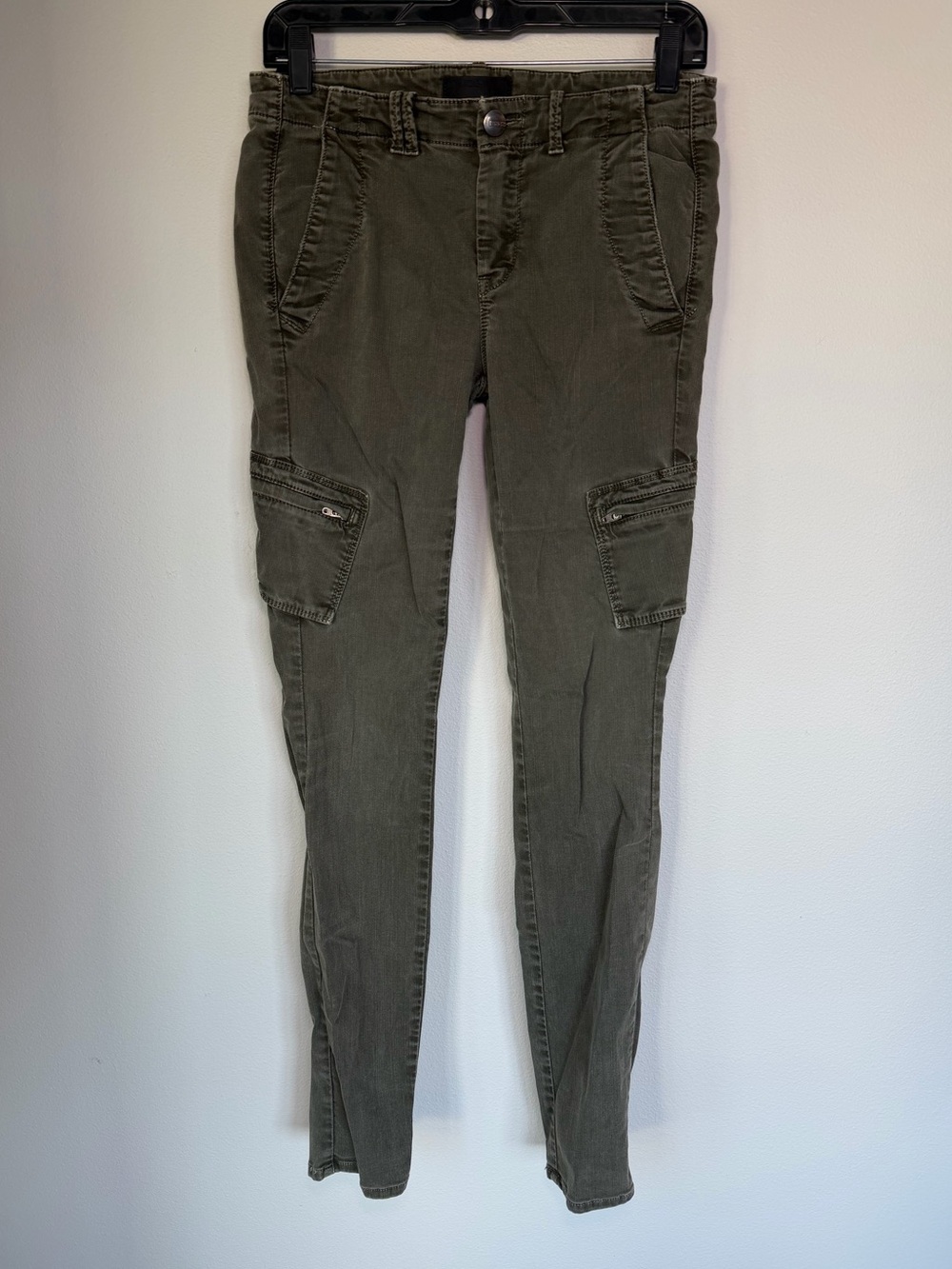 Vince Green Mid Rise Cargo Skinny Pants Army Style Grunge Skater Indie